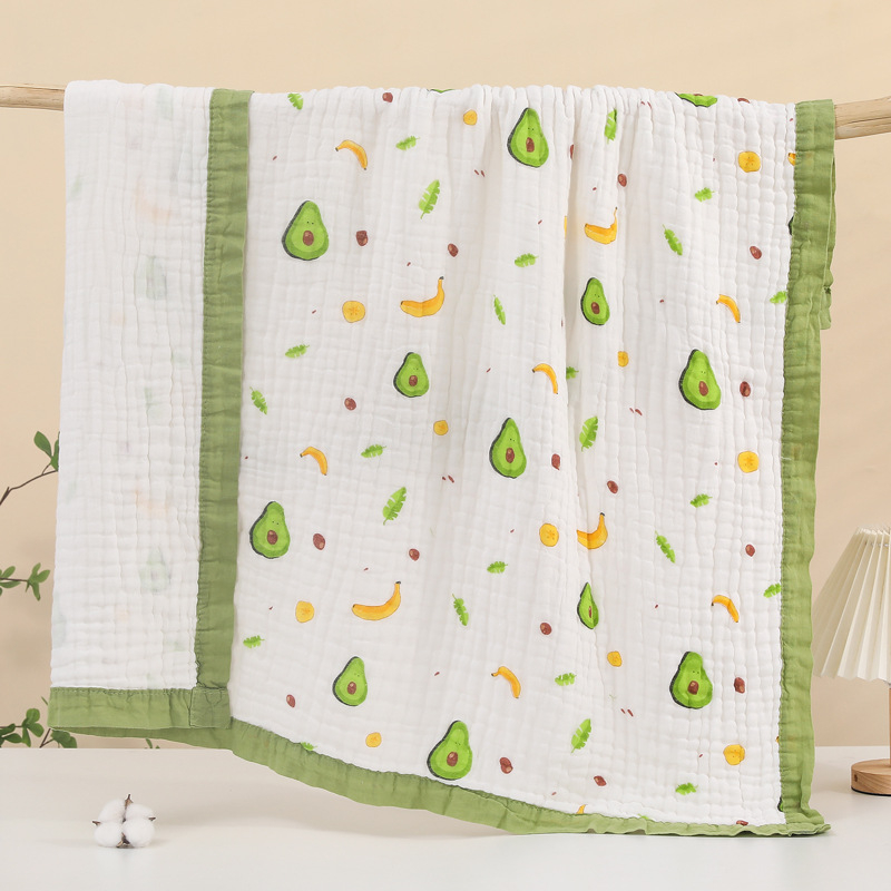 Zīdaiņu gazes vannas dvielis ar dzīvnieku un multenes apdrukām, 100% kokvilna, piemērots vasarai-pavasarim un rudenei, bērniem 1-3 gadiem (80-100 cm), 2024. gada pavasara izlaišana