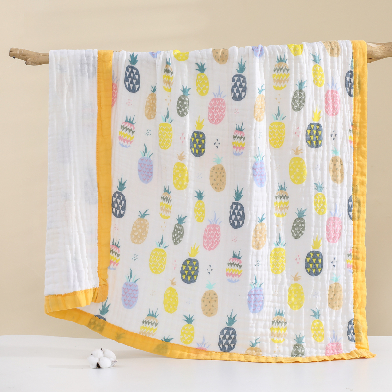 Zīdaiņu gazes vannas dvielis ar dzīvnieku un multenes apdrukām, 100% kokvilna, piemērots vasarai-pavasarim un rudenei, bērniem 1-3 gadiem (80-100 cm), 2024. gada pavasara izlaišana