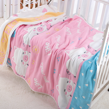 Tízrétegű géz pamut gyerekpléd, jacquard szövés, 40s fonalat, 500 g+