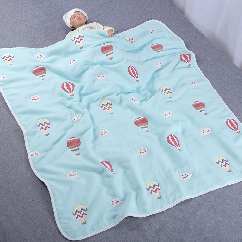 Tízrétegű géz pamut gyerekpléd, jacquard szövés, 40s fonalat, 500 g+