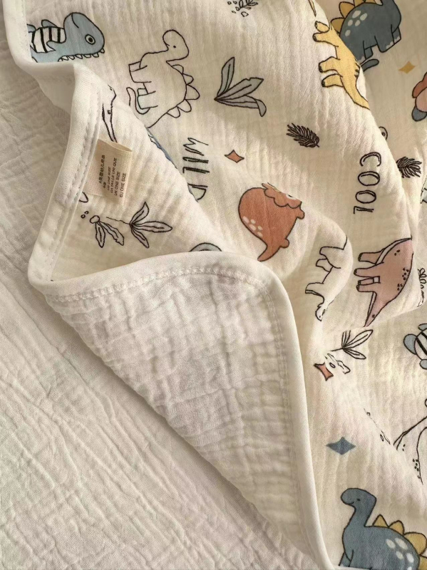 Gyerekek fürdető törölközője tiszta pamut géz anyagból, A-osztály, kétoldalas, puha a bőrnek, fluoreszcentsmentes