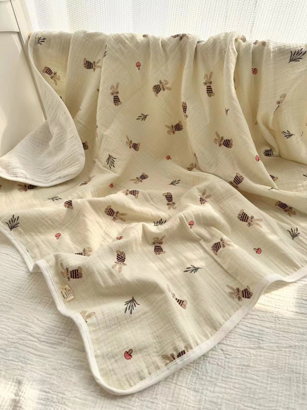 Gyerekek fürdető törölközője tiszta pamut géz anyagból, A-osztály, kétoldalas, puha a bőrnek, fluoreszcentsmentes