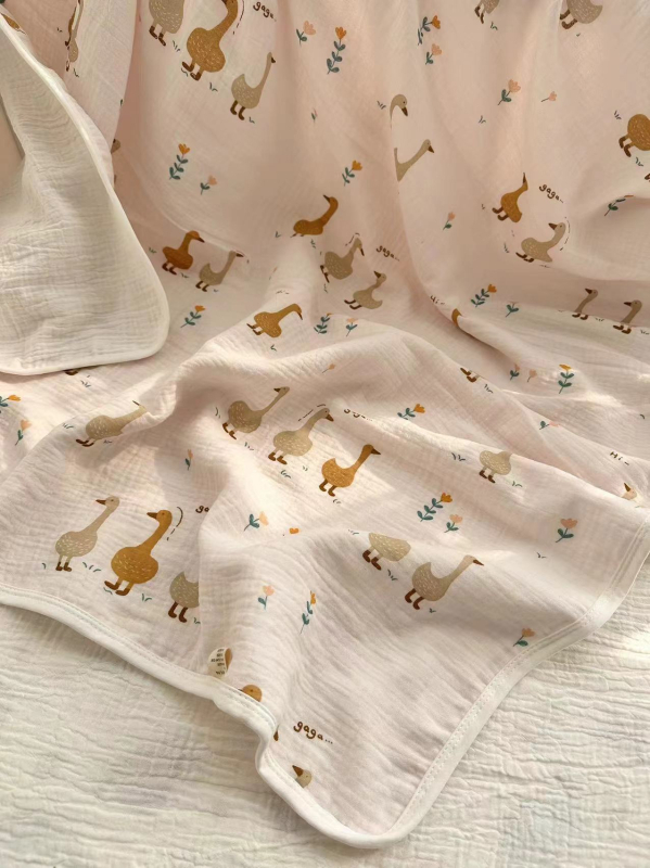 Gyerekek fürdető törölközője tiszta pamut géz anyagból, A-osztály, kétoldalas, puha a bőrnek, fluoreszcentsmentes