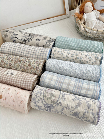 Zīdaiņu wrap no 100% kokvilnas gazes, režģa raksts, Korejas stils, Drošības klase A