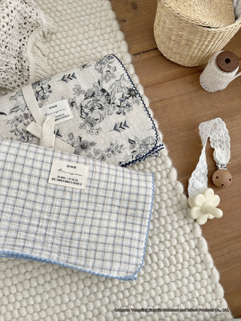 Zīdaiņu wrap no 100% kokvilnas gazes, režģa raksts, Korejas stils, Drošības klase A