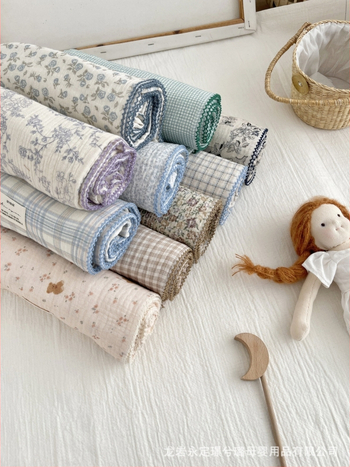 Zīdaiņu wrap no 100% kokvilnas gazes, režģa raksts, Korejas stils, Drošības klase A