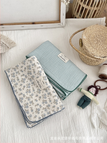 Zīdaiņu wrap no 100% kokvilnas gazes, režģa raksts, Korejas stils, Drošības klase A