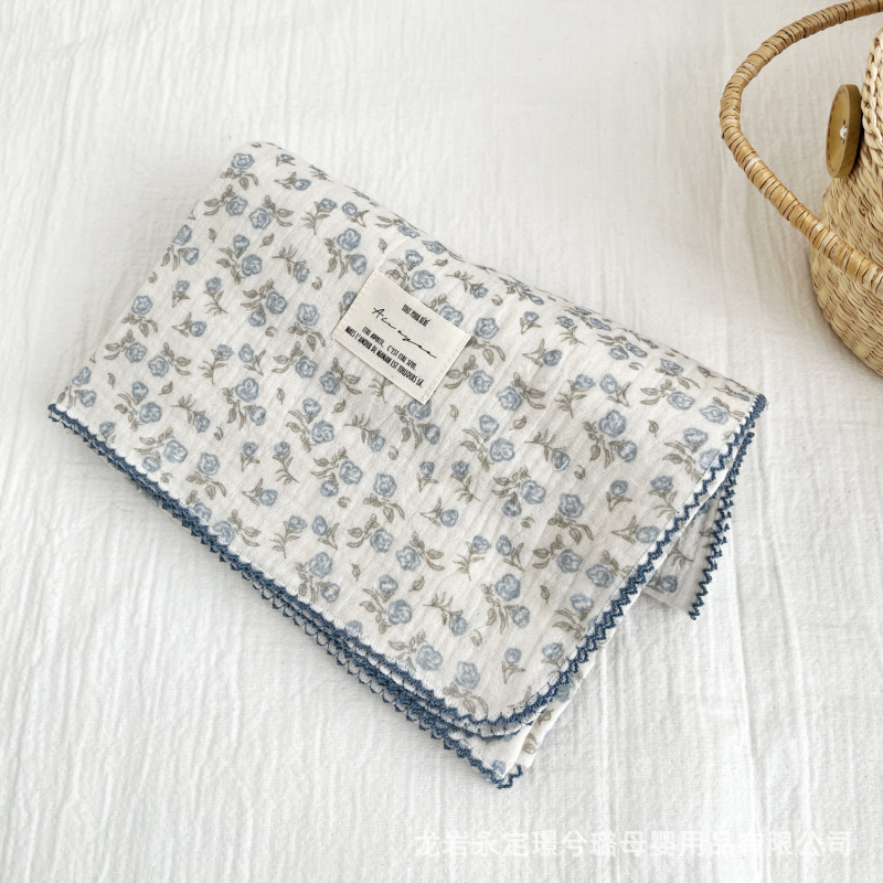 Zīdaiņu wrap no 100% kokvilnas gazes, režģa raksts, Korejas stils, Drošības klase A