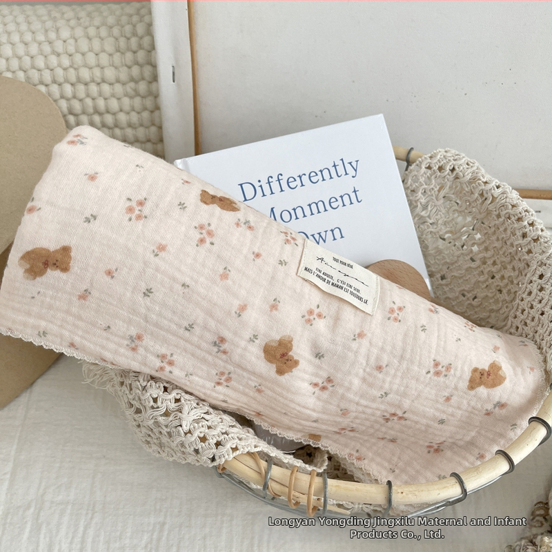 Zīdaiņu wrap no 100% kokvilnas gazes, režģa raksts, Korejas stils, Drošības klase A