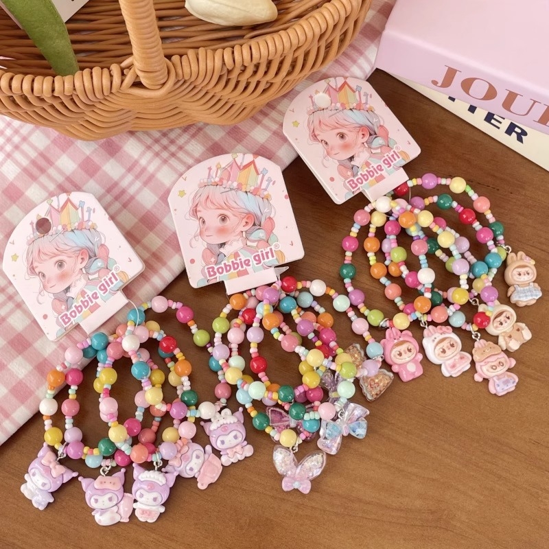 Brățară pentru copii - din plastic/ rășină, stil desen animat, seria Prințese, realizată manual, personalizabilă, pentru copii 3–10 ani.