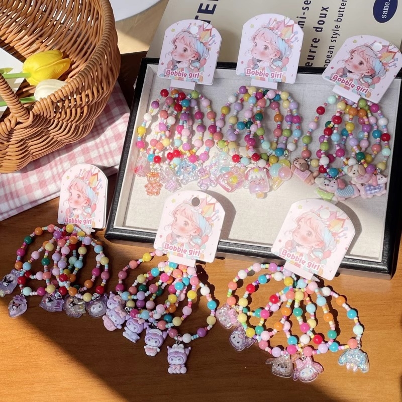 Brățară pentru copii - din plastic/ rășină, stil desen animat, seria Prințese, realizată manual, personalizabilă, pentru copii 3–10 ani.