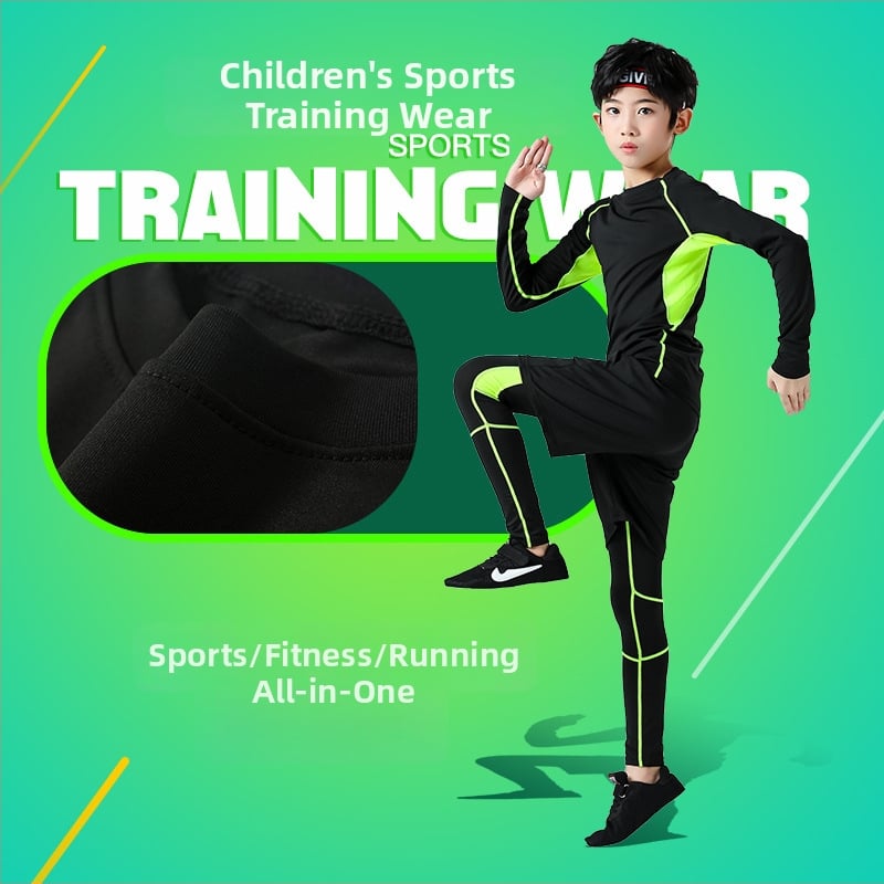 Bērnu universālais komandu treniņu komplekts – universāls, saspringts piegriezums, ātri žūst milk silk audums, 95% hlorēta šķiedra, 5% poliesters odere, vienkrāsains, piemērots skrējējiem, basketbolam un futbolam