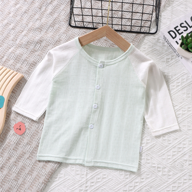 Bērnu kokvilnas vasaras īssrokā T-krekls ar V-veida kaklu 1–3 gadi