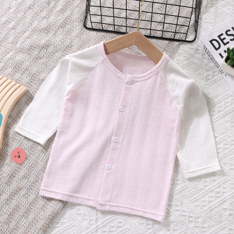 Bērnu kokvilnas vasaras īssrokā T-krekls ar V-veida kaklu 1–3 gadi