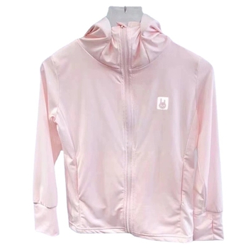 Детска UV защита Ice Silk с качулка, подплата от спандекс, за момичета на възраст 4–6 години