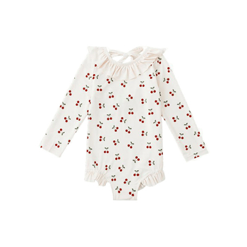 Mergaitėms: atviros nugaros viengabalis maudymosi kostiumėlis, karikatūrų raštas, amžius 0-8 metų, audinys: nailonas su elastanu