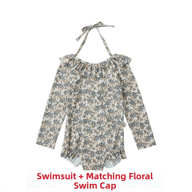 Mergaitėms: atviros nugaros viengabalis maudymosi kostiumėlis, karikatūrų raštas, amžius 0-8 metų, audinys: nailonas su elastanu