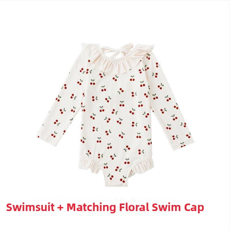 Mergaitėms: atviros nugaros viengabalis maudymosi kostiumėlis, karikatūrų raštas, amžius 0-8 metų, audinys: nailonas su elastanu