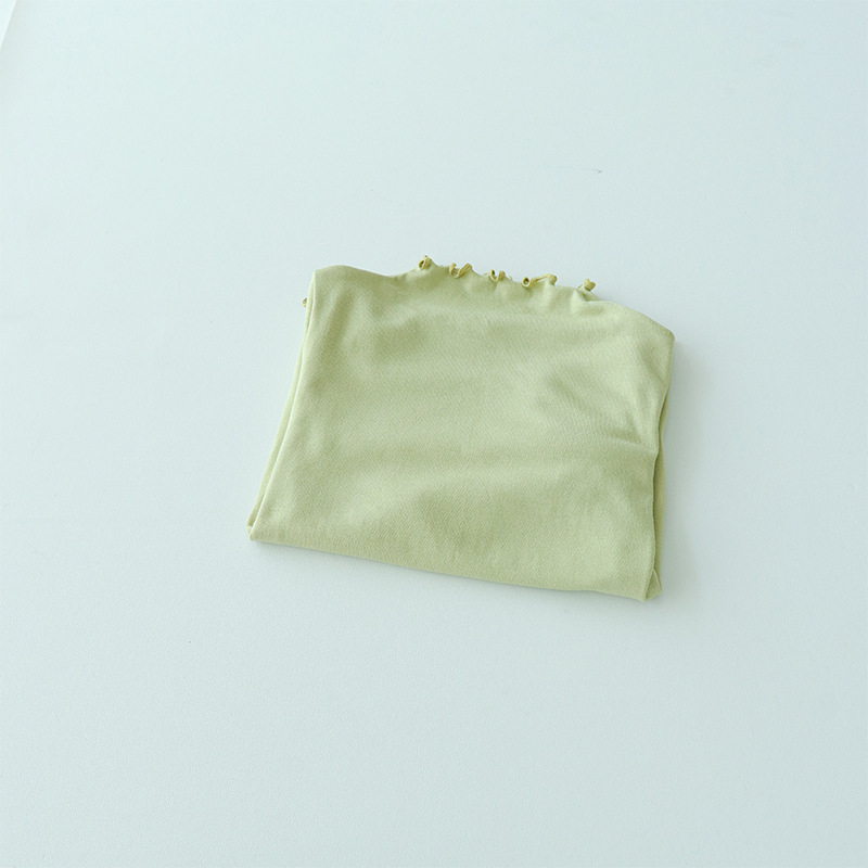 Bērnu T-krekls no modalā materiāla ar mežģīni pie augšējā apkakles, garas piedurknes, mitruma vadīšana, 3–8 gadiem.