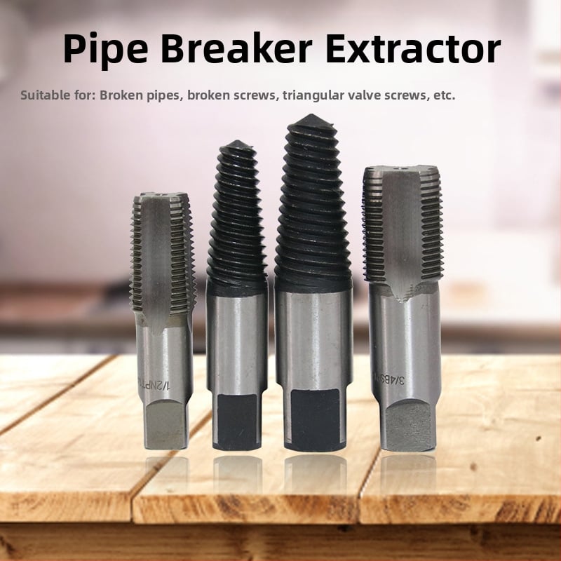 Vannas krānu vītņu remonta komplekts: sabojātas vītnes izvilkējs un vītņu griezējs, augstas oglekļa tērauds, komplekts 1/2/4/5, mājsaimniecības lietošanai, nacionālais standarts, svars 0.6