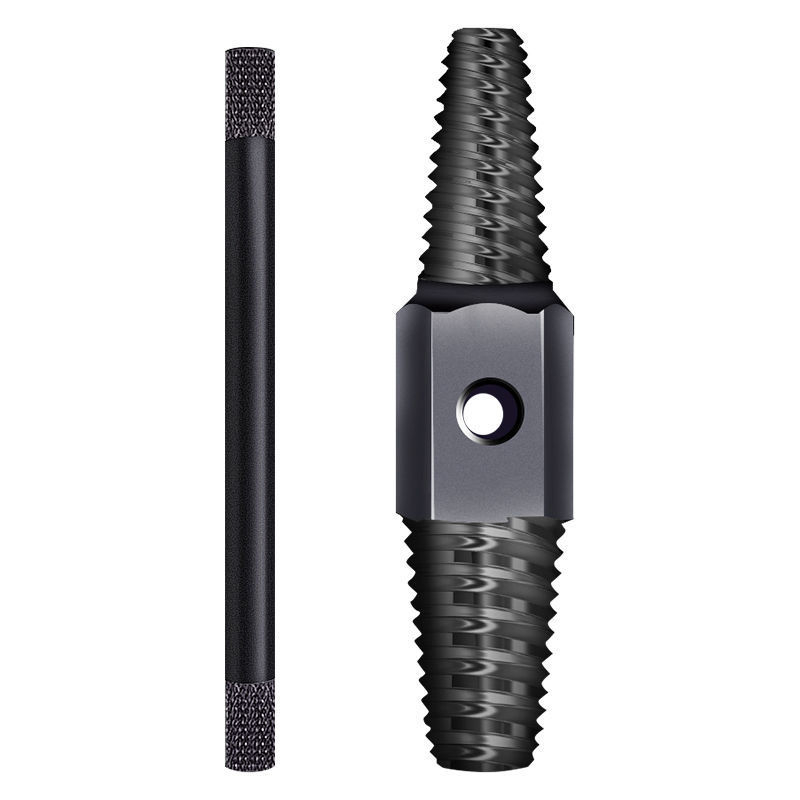 Vannas krānu vītņu remonta komplekts: sabojātas vītnes izvilkējs un vītņu griezējs, augstas oglekļa tērauds, komplekts 1/2/4/5, mājsaimniecības lietošanai, nacionālais standarts, svars 0.6