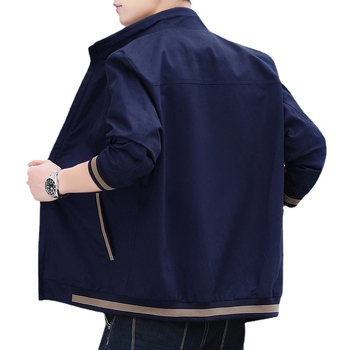 AD Puuvillane slim-fit jakk seiseva krae, tõmblukuga, polüestervooder, külgtaskud, kevad-sügiseks