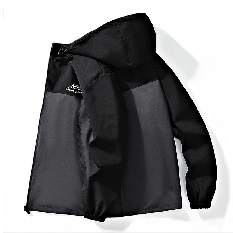 Meeste talvejope fleece voodriga, paks, standing-kaelaga, veekindel, tõmblukuga