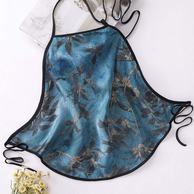 Pidžama od svile Mulberry, bez rukava, kratke hlače, ultratanka 81–100 g/m², print stil