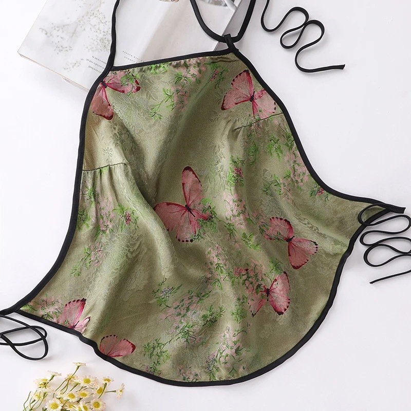 Pidžama od svile Mulberry, bez rukava, kratke hlače, ultratanka 81–100 g/m², print stil