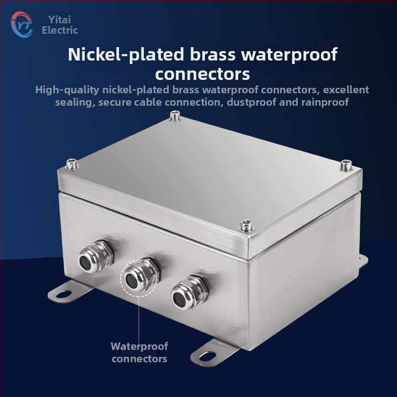 Vonku terminálna skrinka z nehrdzavejúcej ocele, vodotesná spojovacia skrinka, 4 okruhy, 5 riadkov prepínačov, IP65, zavesené prevedenie