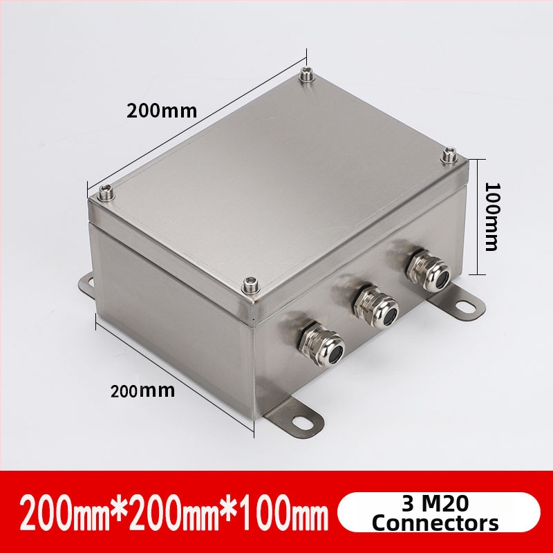 Išorinė nerūdijančio plieno terminalo dėžė, vandeniui atspari kabelių skirstymo dėžė, 4 grandinės, 5 eilučių jungikliai, IP65, pakabinamas montavimas