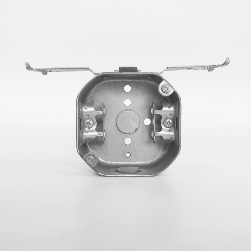 UL sertifikuota metalinė aštuoniakampė jungties dėžė su laikikliu — HZQ, korpusas iš aukšto anglies plieno