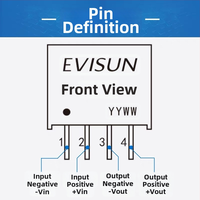 Izolovaný napájací modul A0505S/0512S/0524S-1WR2/1WR3/2WR3, 5V na 5V, pre 3C digitálne aplikácie