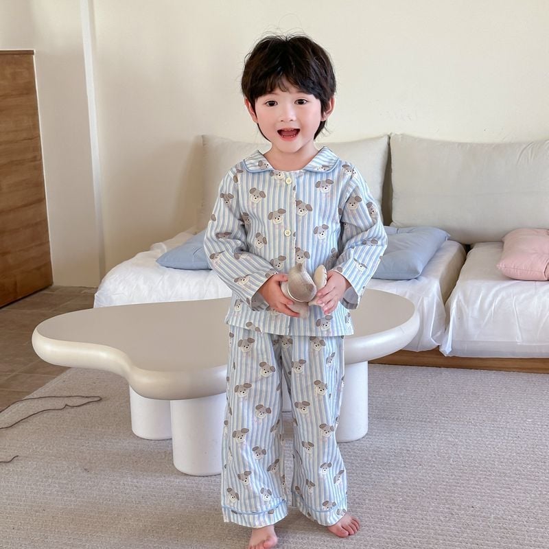 Vaikų medvilnės kardigano komplektas Korėjietiško stiliaus - unisex, 100% medvilnė, animacinis piešinys.