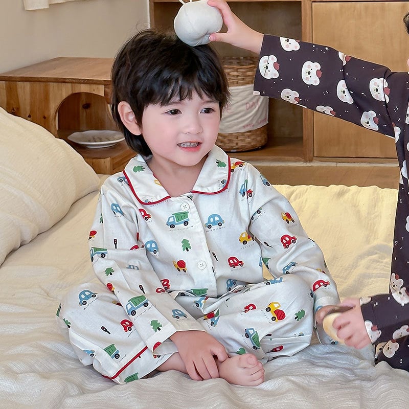 Vaikų medvilnės kardigano komplektas Korėjietiško stiliaus - unisex, 100% medvilnė, animacinis piešinys.