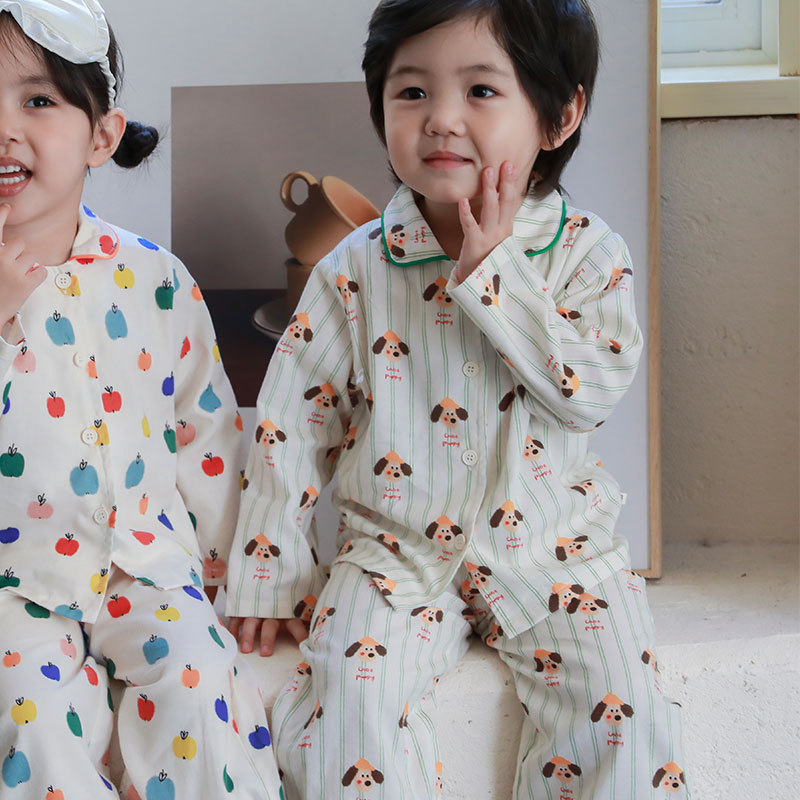 Vaikų medvilnės kardigano komplektas Korėjietiško stiliaus - unisex, 100% medvilnė, animacinis piešinys.