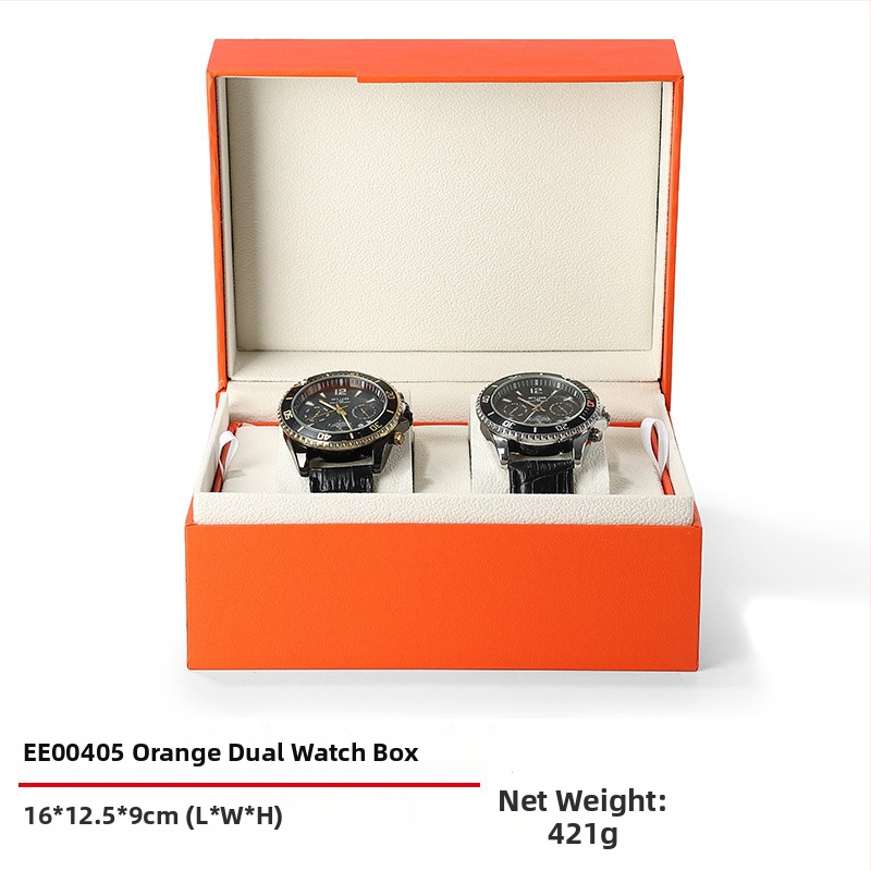 Laikrodžių dėžutė iš PU odos su flanelės vidumi, atveriamas dangtelis, modelis EE003, dovanojimo ir juvelyrinių prekių pakuotė