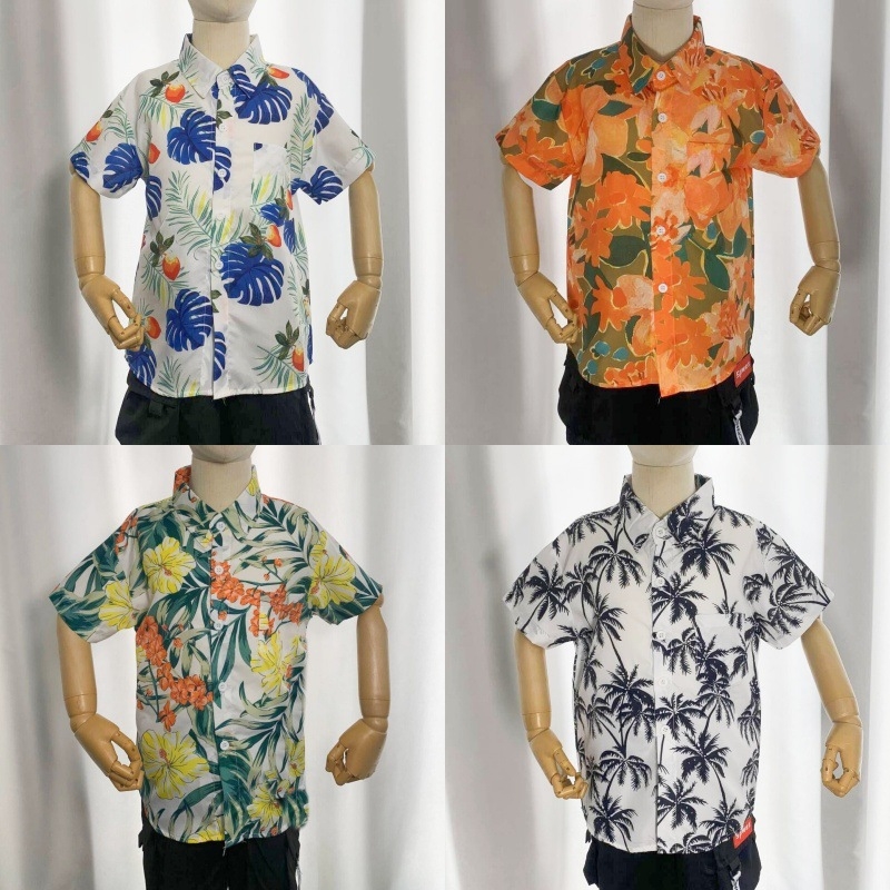 Vaikų kasdienė marškinėliai su gėlių raštu, laisvas kirpimas, trumpomis rankovėmis, 100% poliesteris