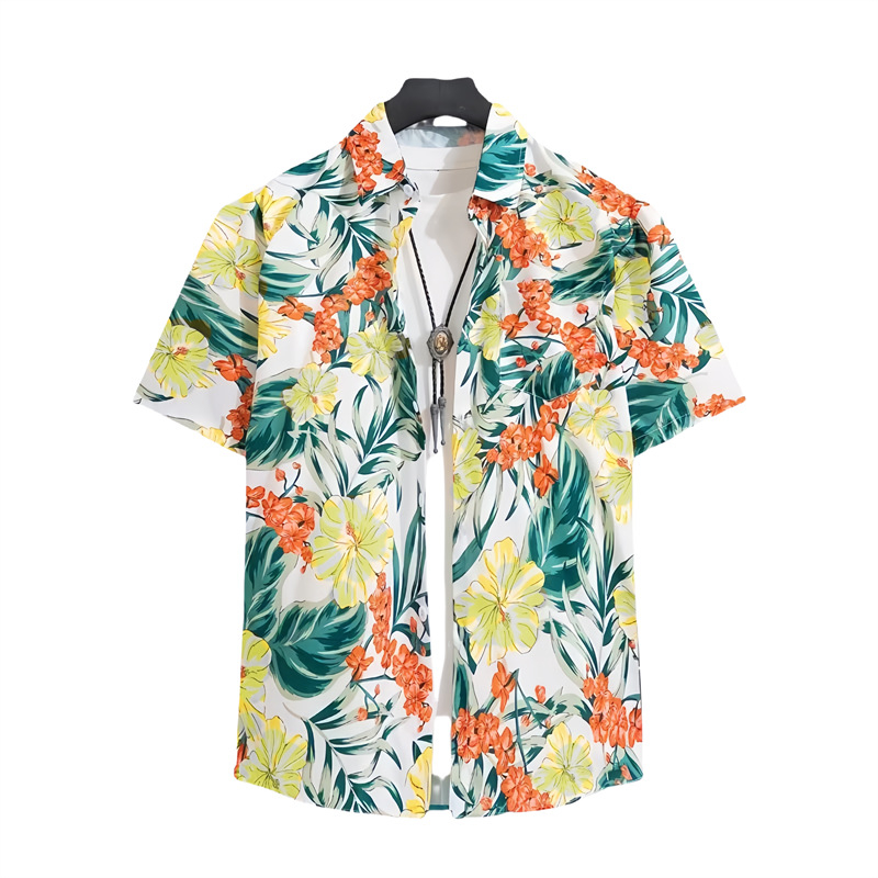 Vaikų kasdienė marškinėliai su gėlių raštu, laisvas kirpimas, trumpomis rankovėmis, 100% poliesteris