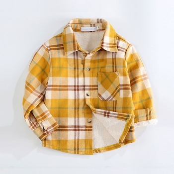 Vaikų marškiniai su fliso pamušalu, ilgos rankovės, kvadratinė apykaklė