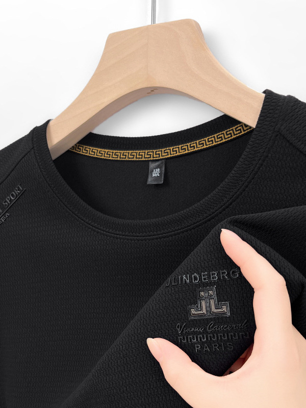 Muški lagani dugi rukav s tiskom, sweatshirt s okruglim izrezom, opuštenog kroja, 95% poliester / 5% spandeks, tanak materijal, jesen 2024