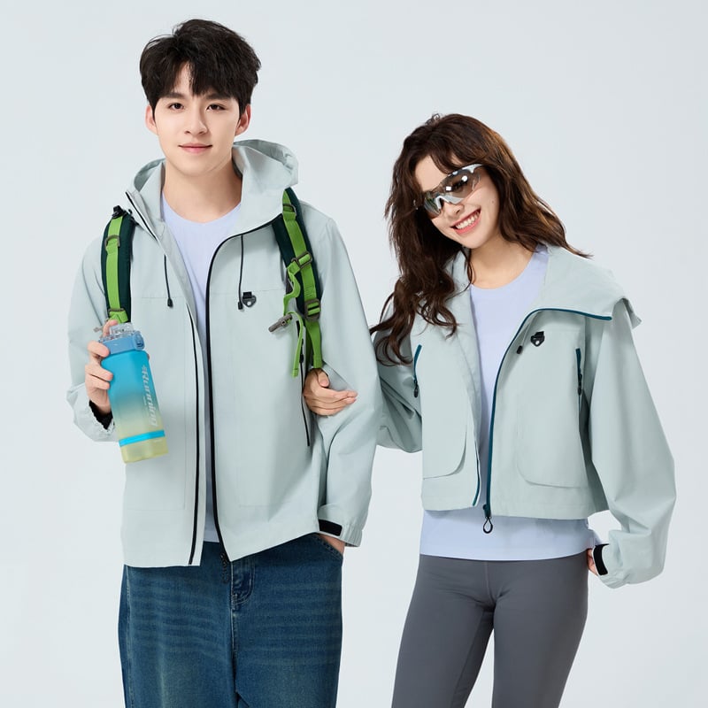 Kapuutsiga jakk – tuulekindel, tõmblukk, 100% polüester