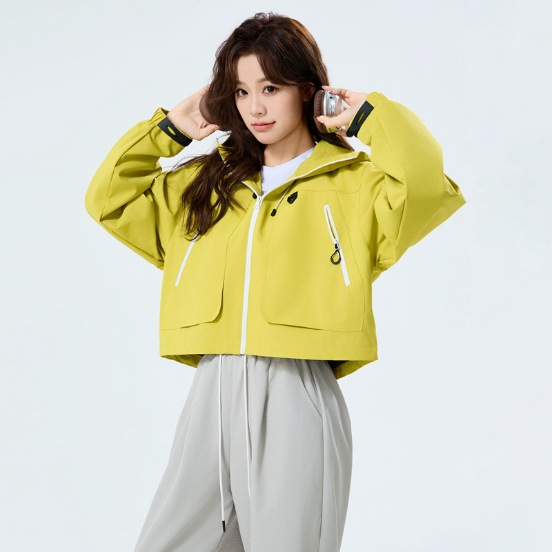 Kapuutsiga jakk – tuulekindel, tõmblukk, 100% polüester