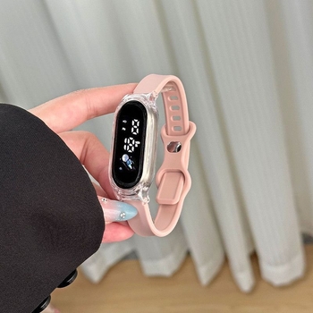 Unisex elektrooniline käekell õpilastele, lihtne sportlik stiil, numbriline ekraan, ovalne sihverplaat, 30 m veekindlus, korpus resinist