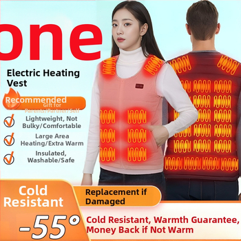 Grafénfűtéses férfi mellény - karcsú szabású, újratölthető, önfűtő, kapucnival