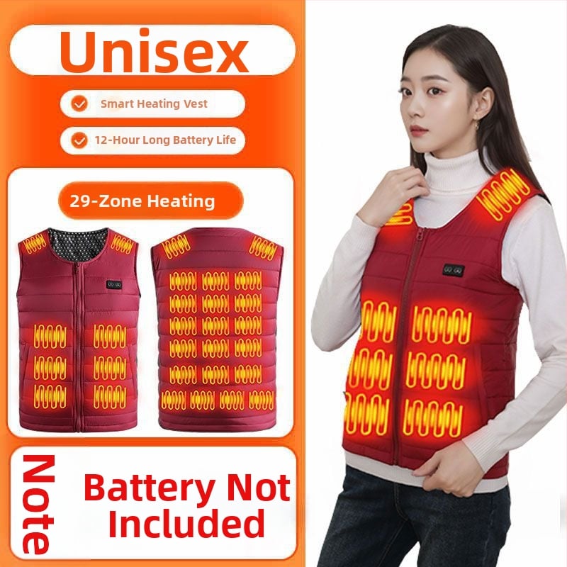 Grafénfűtéses férfi mellény - karcsú szabású, újratölthető, önfűtő, kapucnival