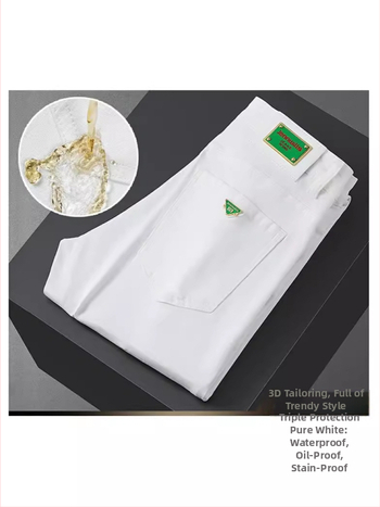 Meeste Slim-Fit Straight džinsid brodeeritud trükisega, keskmine talje, puuvillane denim