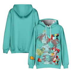 Φούτερ με κουκούλα Hakos Baelz με εκτύπωση, αντρικό χαλαρό κόψιμο, πολυεστέρας 91–95% με επένδυση από βαμβάκι, ψηφιακή εκτύπωση, πλαϊνές τσέπες, μακριά μανίκια