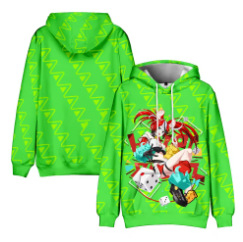 Φούτερ με κουκούλα Hakos Baelz με εκτύπωση, αντρικό χαλαρό κόψιμο, πολυεστέρας 91–95% με επένδυση από βαμβάκι, ψηφιακή εκτύπωση, πλαϊνές τσέπες, μακριά μανίκια