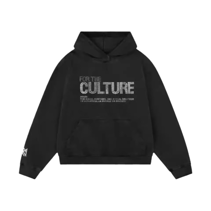 Hanorac cu glugă, în stil street fashion, cu litere și cristale aplicate termic, poliester